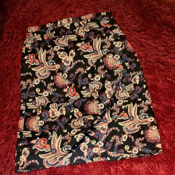 ba&sh Cassi Paisley Printed Mini Skirt Sz Small New - Picture 3 of 16